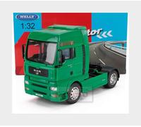 MODELLINO CAMION STATICO WELLY MAN TG 510 TRACTOR TRUCK 2 ASSI 2012 VERDE 1/32