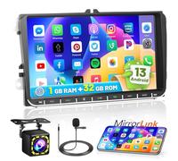 [1+32G] Android 13 Autoradio per VW Passat Jetta Golf Polo Skoda Radio, 9 pollici Stereo Auto 2 Din con Schermo Autoradio Vivavoce Bluetooth WiFi GPS FM Telecamera Retromarcia