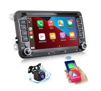 [1+32G]CAMECHO Autoradio Android 13 con CarPlay/Android/HiFi per VW Golf 5 6 Polo Passat Skoda Tiguan,7" HD TouchScreen Schermo Navigatore WiFi RDS FM USB Bluetooth Comandi al Volante+AHD Retrocamera