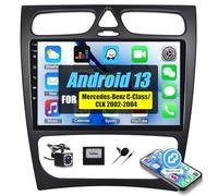 [1+32G]SIXWIN Android 13 Autoradio per Mercedes-Benz C-Klasse/CLK(4 porte) 2002-2004, 9 Pollici 1080P HD TouchScreen Schermo Navigatore con Mirror Link WiFi RDS FM USB Bluetooth+ Retrocamera