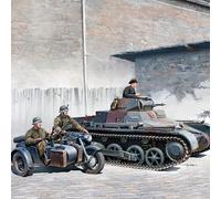 1:35 ACADEMY German Panzer I Ausf.B & Motorcycle Kit AC13556