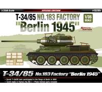 T34/85 #183 Factory Berlin 1945 Tank Plastic Kit 1:35 Model ACADEMY