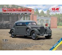 1:35 ICM KIT Typ 320 W142Cabriolet Soft Top Wwii German Staff Car Kit ICM35542