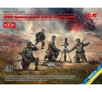 WW2 German Mortar GrW 34 With Crew (mortar And 4 Figures) ( New Molds) 1:35 Kit