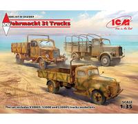 1/35 Icm Wehrmacht 3T Trucks (V3000S Khd S3000 L3000S) ICMDS3507
