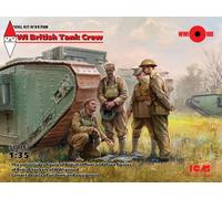 WWI British Tank Crew (4 Figures) (100% New Molds) 1:35 Plastic Model Kit 35708