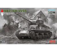 1/35 Kit Rye Field Model M4A3 Sherman 76W Vvss Late W/Full Interior Std Version