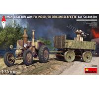 MINIART 53008 LANZ - BULLDOG 4016 WITH MG151/20 AND MILITARY TRAILER - 1/35