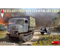 1/35 Mini Art Mini Art Rso/01 Early Prod. With 7.5 Cm Pak.40 And Crew MA35485