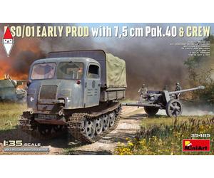 1/35 Mini Art Mini Art Rso/01 Early Prod. With 7.5 Cm Pak.40 And Crew MA35485
