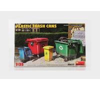 1:35 Miniart Accessories Set Cestino E Cassonetto Rifiuti Trash Cans Kit MA35617