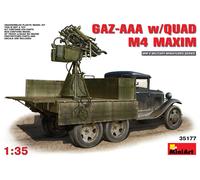 1:35 Miniart Gaz-Aaa W/Quad M-4 Maxim Kit MIN35177 Modellino