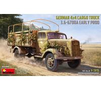 1:35 MINIART German 3T 4X4 Cargo Truck 3.6-6700A Early Prod Kit MA35199