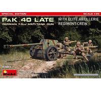 1:35 MINIART German 7.5Cm Pak 40 Late W/Elite Artillerie Kit MA53013