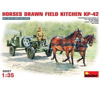 Horses Drawn Soviet Field Kitchen Kp-42 Plastic Kit 1:35 Model MINIART