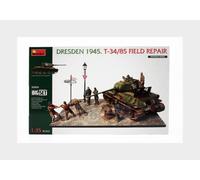1:35 MINIART Tank Diorama T34/85 Field Repair Military Dresden 1945 Kit MA36064