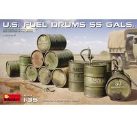 1:35 Miniart U.S. Fuel Drums (55 Gals.) Kit MA35592 Modellino