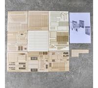 1/35 Scena di architettura della casa europea in legno per la scena di