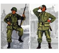 [1/35] soldato in resina modello in miniatura dei soldati americani della seconda guerra mondiale kit di modelli in resina non assemblati e non dipinti (2 persone) (nv5R- 10)