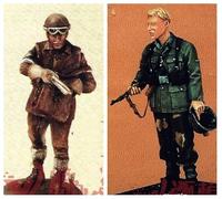 [1/35] soldato in resina modello in miniatura dei soldati americani della seconda guerra mondiale kit di modelli in resina non assemblati e non dipinti (2 persone) (nv5R- 9)
