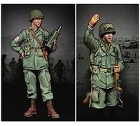 [1/35] soldato in resina modello miniatura soldati americani della seconda guerra mondiale kit di modelli in resina non assemblati e non dipinti (2 persone) (nv5R- 4)