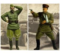 1/35 Soldato sovietico della seconda guerra mondiale, kit di modelli in resina, parti in resina non assemblate e non dipinte (2 persone) (yh6-3)