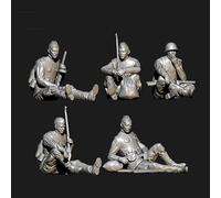 1/35 soldato sovietico della seconda guerra mondiale modello in resina (5 persone) kit miniatura soldato non assemblato e non dipinto // LX8J-6