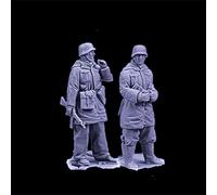 1/35 WWII German Army Tank Soldier Resin Figure Kit Kit in miniatura in resina //7L7-5 (non assemblato e non verniciato) (2 persone, senza carri armati)