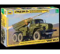 ZVEZDA 1/35 RUSSIAN TRUCK-MOUNTED MULTIPLE ROCKET LAUNCHER GRAD BM-21