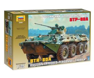 1:35 Zvezda Btr-80a Russian Personnel Carrier Kit Z3560 Modellino
