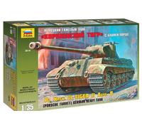 1:35 Zvezda Kingtiger Porsche Kit Z3616 Modellino