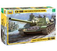 1:35 Zvezda Soviet S.P.Gun Su-100 (New Molds) Kit ZS3688 Modellino