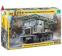 Stz-5 Soviet Artillery Tractor With Bm-13 Katyusha 1:35 Plastic Model Kit ZVEZDA