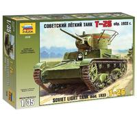 1:35 ZVEZDA T - 26 Soviet Light Tank 1933 Kit ZS3538