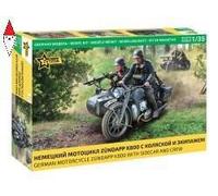ZVEZDA 1/35 ZUENDAPP K800 MOTORCYCLE W/SIDECAR