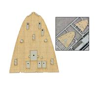 1:350 scala HMS Ark Royal Aircraft Carrier 65307 Modello In Legno del Ponte