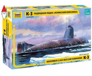 1/350 Zvezda November Class Nuclear Submarine K-3 ZS9035