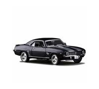 1:36 per Chevrolet USA 1969 Camaro SS Vintage opaco pressofuso metallo modello auto collezione di giocattoli regalo per bambini Giocattoli Metal Vehicles non RC(Nero)