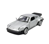 1:36 Per Porsche 911 Turbo Con Luce Silenziosa Modellino Di Auto In Lega Di Metallo Pressofuso Per Collezione(Argento)