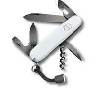 Victorinox Spartan PS - Coltello tascabile con 13 funzioni, lama grande, apriscatole, cavatappi e cordoncino, colore: Bianco