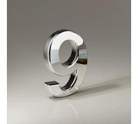 1,38" 2" 2,76" 3,94"Pollici Adesivi for Porte Autoadesivi In ABS Da, Numeri Civici for Esterni, Numero Civico Moderno, Numeri Indirizzo for Cassetta Postale Decorazioni(Silver,10CM,9)