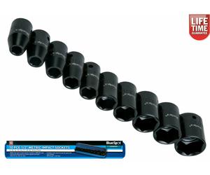 1.3cm Drive Metriche Impact Presa Set 9mm - 27mm 10pc 01537