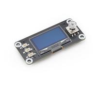 1.3inch OLED HAT for Raspberry Pi - 128×64 SH1106 OLED Display with 5-Way Joystick & 3 Programmable Buttons, SPI/I²C Selectable, GPIO HAT (65×30mm)