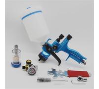 1.3MM Spray con regolatore 'aria e filtro 'aria Vernice a base d'acqua Spray for aerografo Vernice professionale Spray for vernice(Silver)