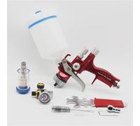 1.3MM Spray con regolatore 'aria e filtro 'aria Vernice a base d'acqua Spray for aerografo Vernice professionale Spray for vernice(Red)