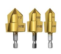1/3pcs Punta da trapano di sollevamento PPR a tre lame con codolo esagonale a gradini 20/25/32mm strumento riparazione apri tubo espansione for dell'acqua(Upgraded - 3PCS)