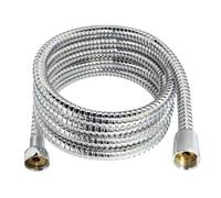 1/3PCS Soffione doccia Tubo flessibile Tubo dell'acqua in acciaio inossidabile Bagno Soffione doccia Guarnizione del tubo flessibile 3/2/1.5 M Rondelle flessibili di durata(WHITE)