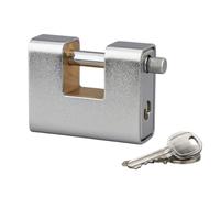 [1, 3Pz] Lucchetto Corazzato in Ottone Antiscasso con 2 chiavi 80 mm - 284F