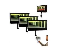 1-3X Infinity Garage Keychain, Wall Mounted Infinity Mirror LED Lamp Display Case Key Holder, Christmas Gifts for Car Enthusiasts & Collectors