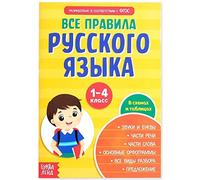 Все правила русского языка для начальной школы (1-4 класс) Русский язык грамматика Libro per bambini sulla grammatica della lingua russa
